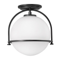 Quintiesse - Plafonska svetiljka SOMERSET, 1xE27/60W/230V, prečnik 28,2 cm, crna